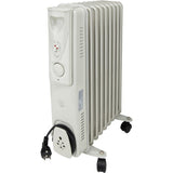 Radiateur bain d'huile Mobioil 1000W à 2500W - 3 niveaux de chauffe - blanc - Voltman