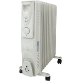 Radiateur mobile bain d'huile - blanc - Voltman