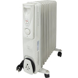Radiateur bain d'huile Mobioil 1000W à 2500W - 3 niveaux de chauffe - blanc - Voltman