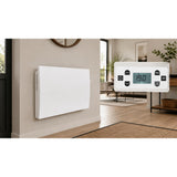 Radiateur Ceramia Connect Wifi 1000W à 2000W - façade acier - blanc - Voltman