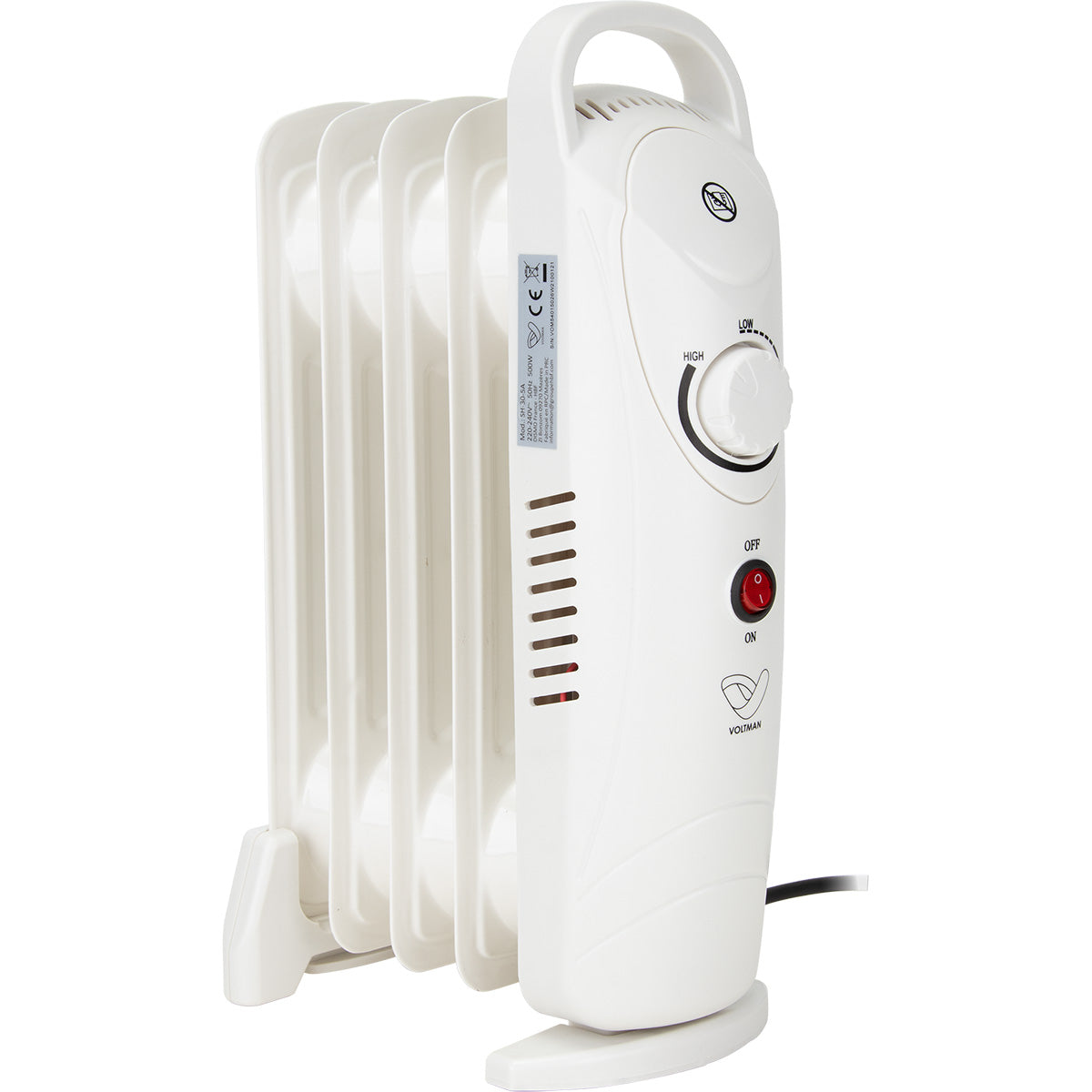 Mini radiateur mobile à bain d'huile 500W - Voltman