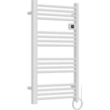 Sèche serviette aluminium 500/750/1500W barres rondes - blanc - Voltman