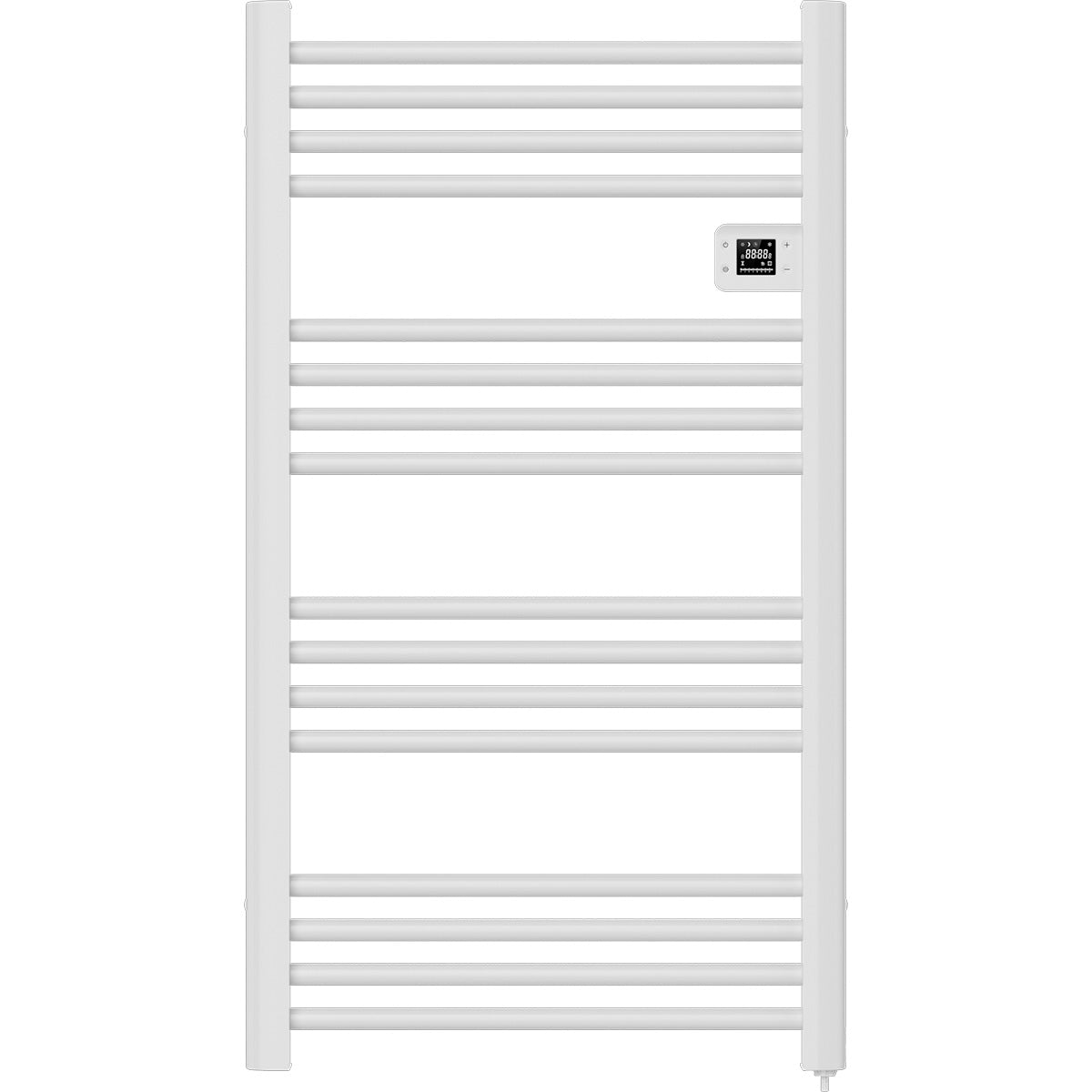 Sèche serviette aluminium 500/750/1500W barres rondes - blanc - Voltman