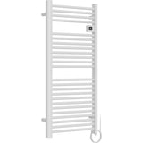 Sèche serviette aluminium 500/750/1500W barres rondes - blanc - Voltman