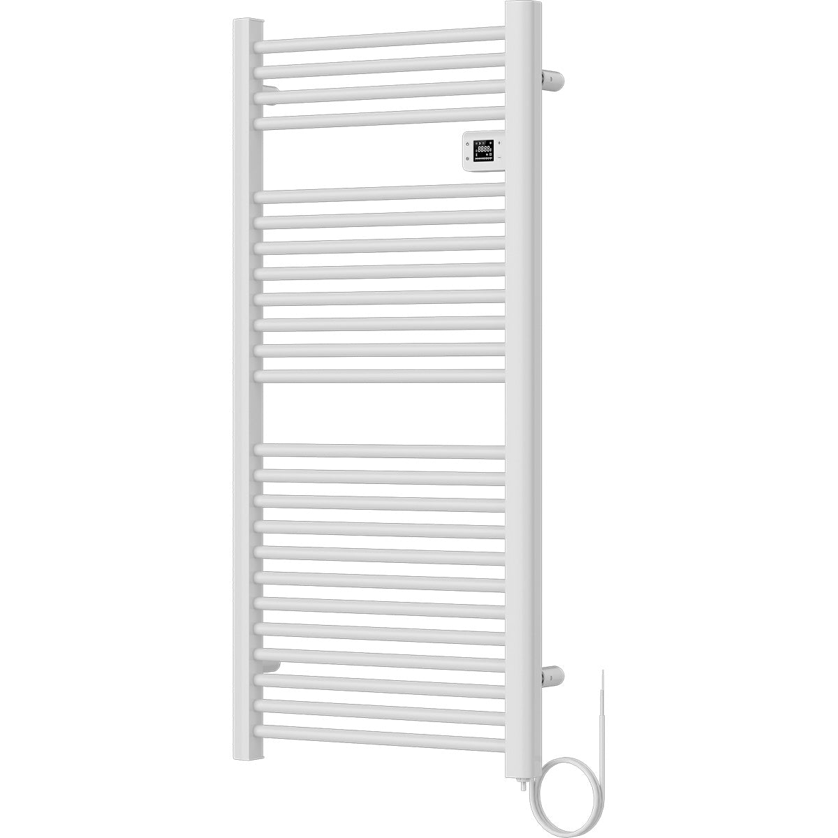 Sèche serviette aluminium 500/750/1500W barres rondes - blanc - Voltman