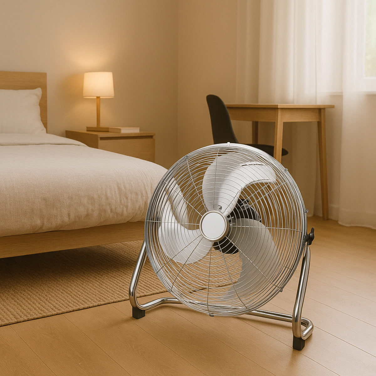 Ventilateur brasseur d'air Ø45cm - 1750m³/h - chrome - Voltman