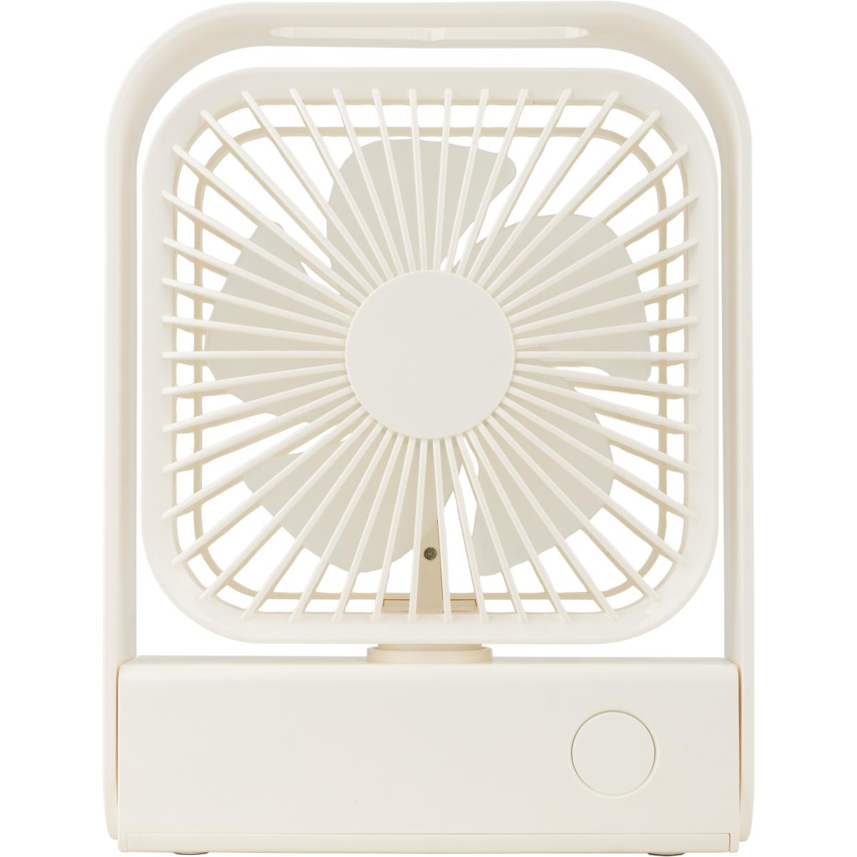 Ventilateur de table rechargeable 15 cm - blanc - Voltman