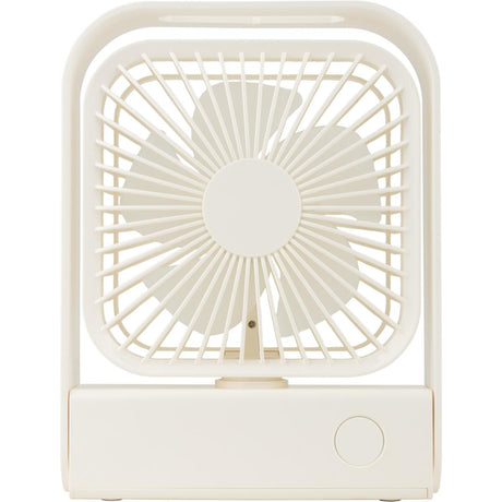 Ventilateur de table rechargeable 15 cm - blanc - Voltman