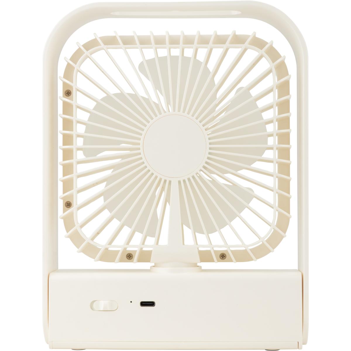 Ventilateur de table rechargeable 15 cm - blanc - Voltman