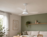 Ventilateur de plafond Ø95 cm blanc - Voltman