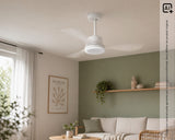 Ventilateur de plafond Ø95 cm blanc - Voltman