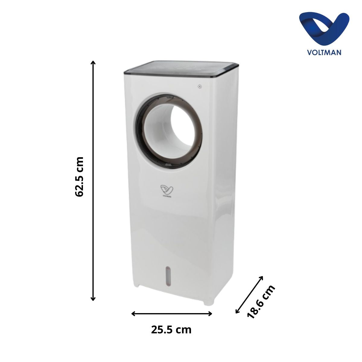 Rafraîchisseur d'air 4en1 humidificateur et purificateur - 80W - blanc - réservoir 2L  - Voltman