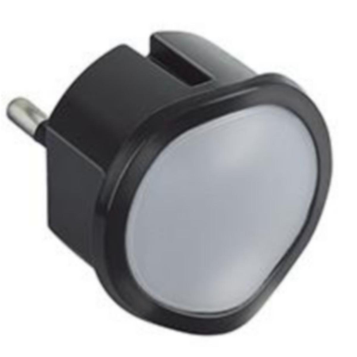 Fiche veilleuse crépusculaire LED 2P 10A - Noir - Legrand