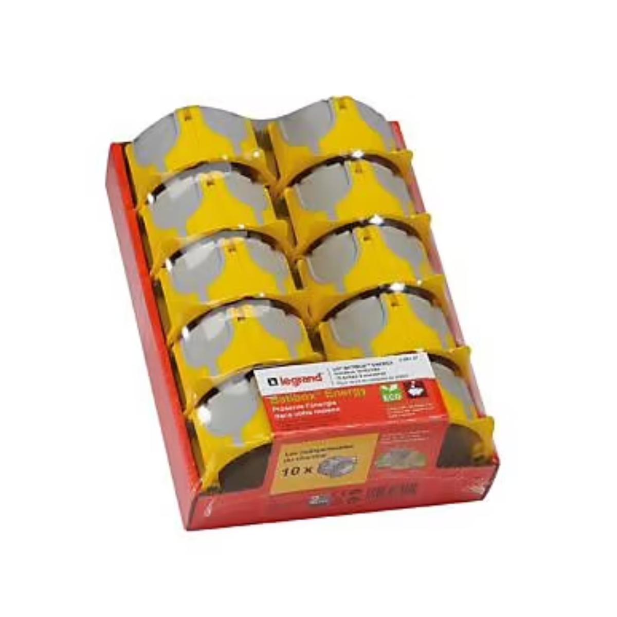 Lot de 10 boîtes d'encastrement Batibox Energy Ø67x40mm - Legrand