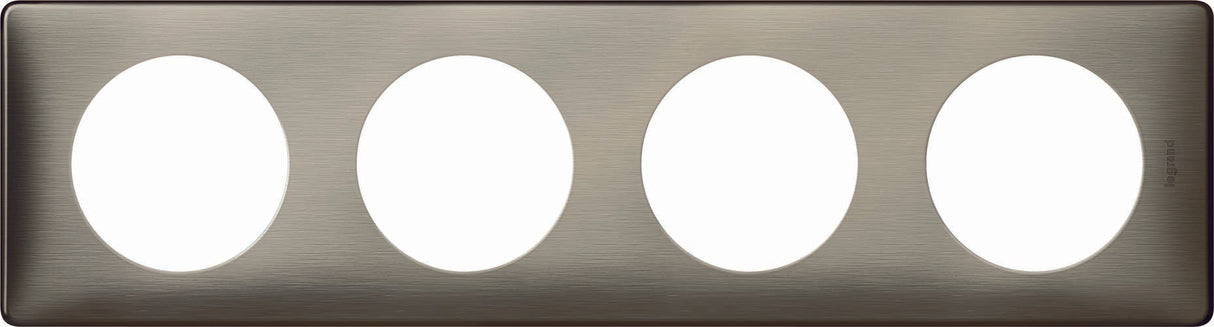 Plaque de finition 3 postes Céliane finition métal - Legrand