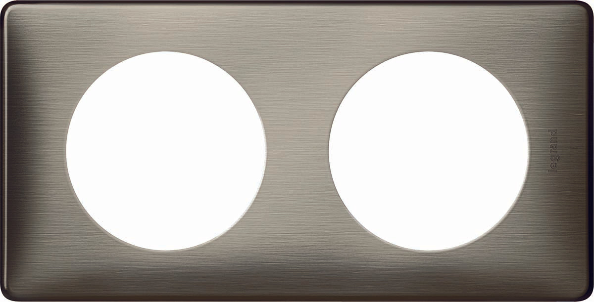 Plaque de finition 3 postes Céliane finition métal - Legrand