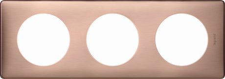 Plaque de finition 3 postes Céliane finition métal - Legrand