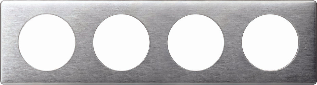 Plaque de finition 3 postes Céliane finition métal - Legrand