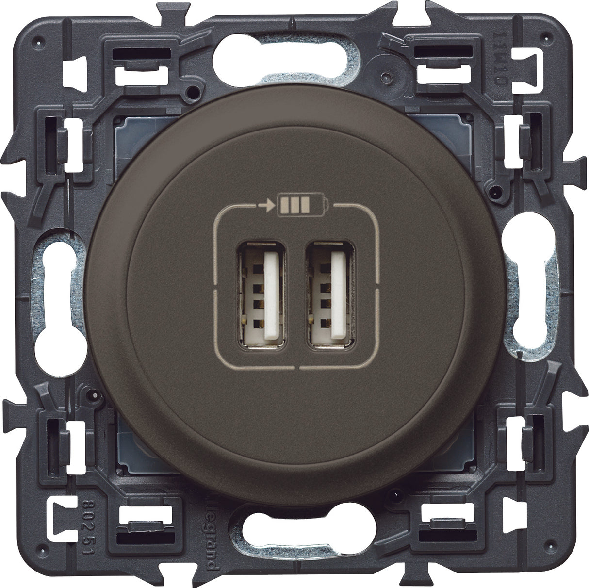 Double chargeur USB Type A 3A 15W à composer Céliane - Legrand