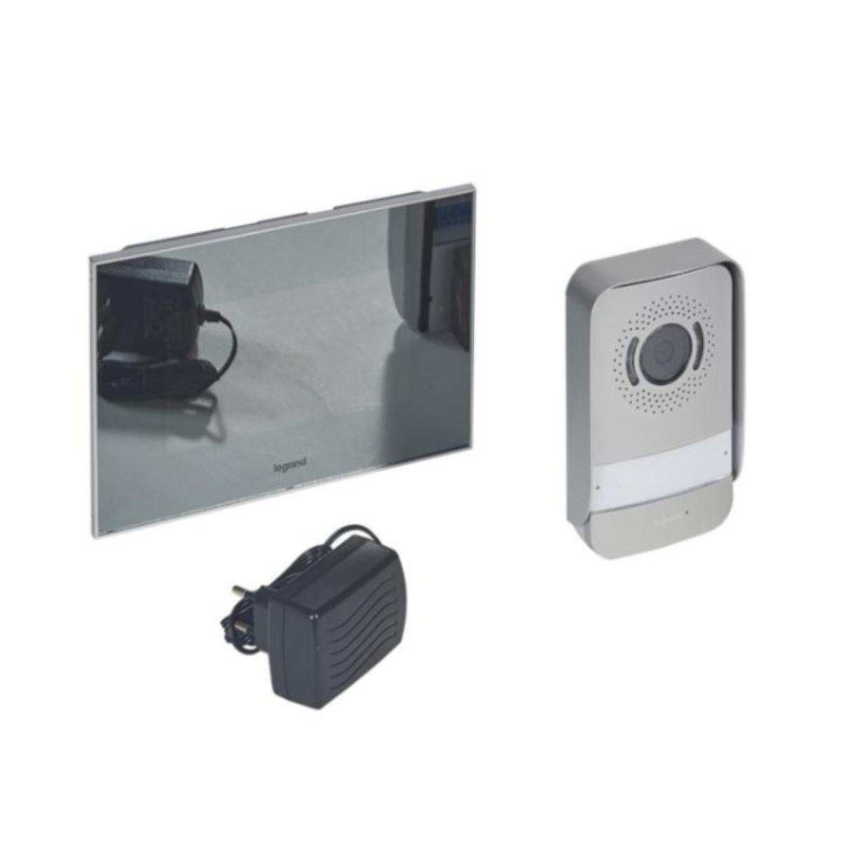 Kit portier visiophone avec interphone et écran miroir 7 pouces - Legrand