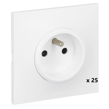 Prises de courant 2P+T 16A complet - Neptune - blanc - Legrand