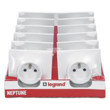 Prises de courant 2P+T 16A complet - Neptune - blanc - Legrand