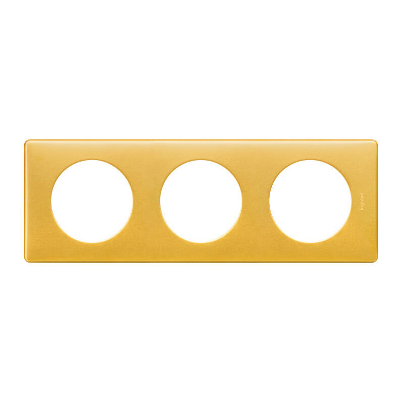 Plaque de finition 3 postes Céliane finition métal - Legrand