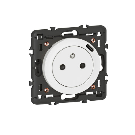 Prise 2P+T 16A avec chargeur USB-C à composer - Céliane - Legrand