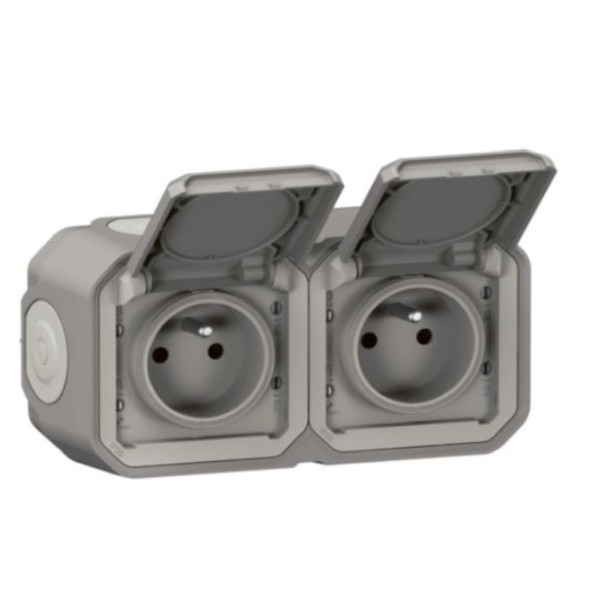 Double prise Plexo Legrand
