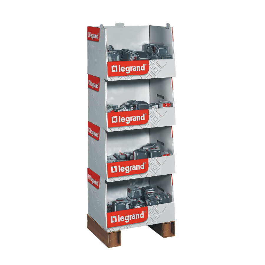 Box Standard 60 interrupteurs 10A et 120 prises 2P+T 16A saillie - Plexo - Gris - Legrand