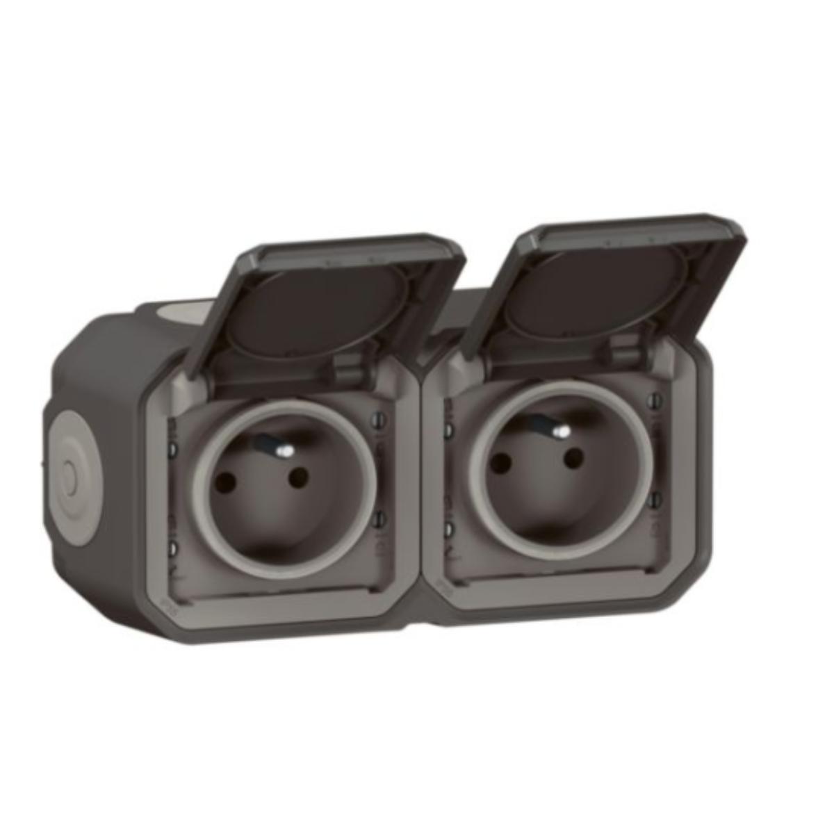 Double prise Plexo Legrand