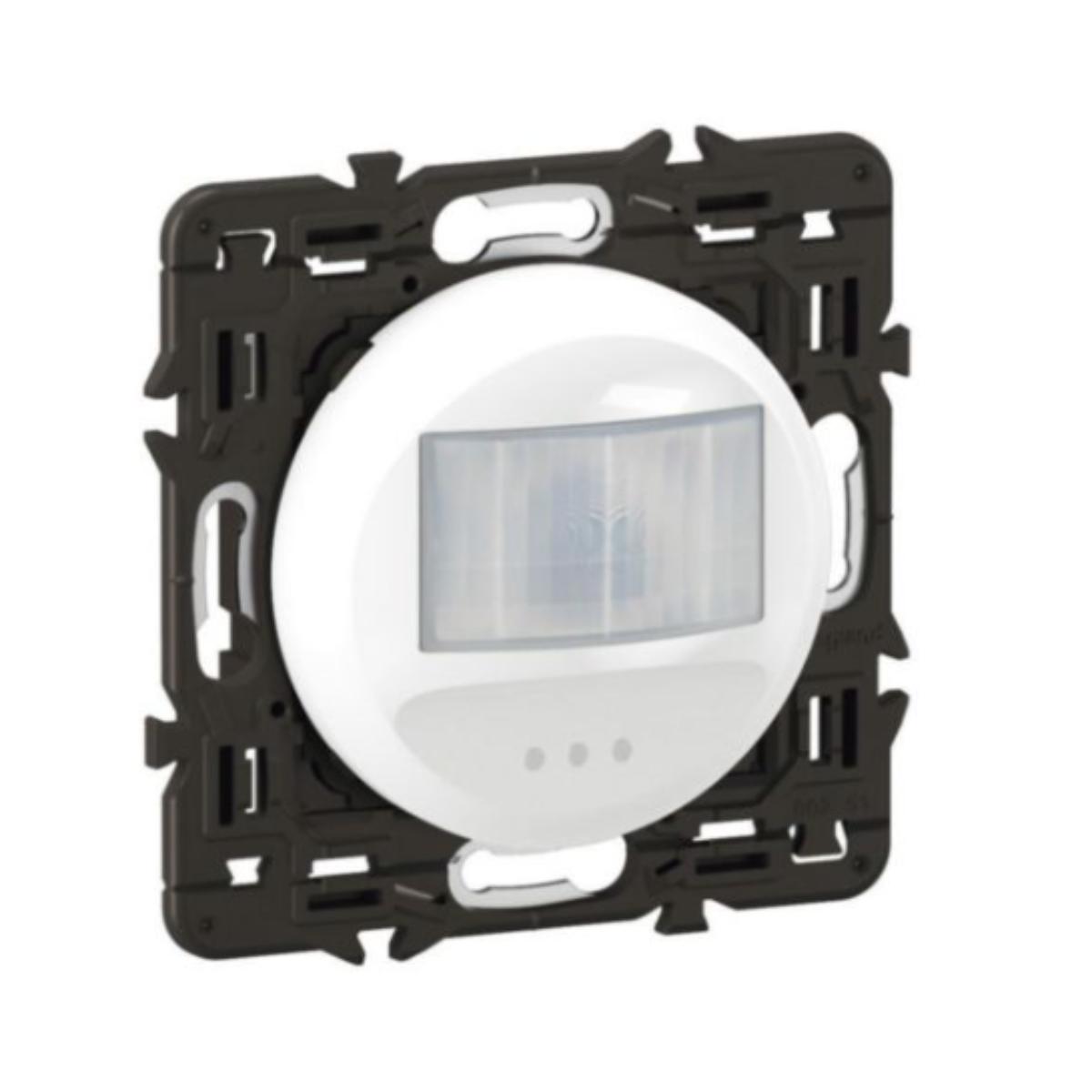 Détecteur mural 100W LED Céliane enjoliveur + support - Legrand