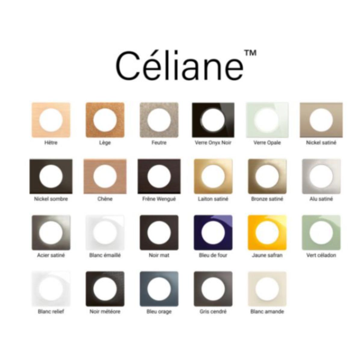 Plaque de finition Céliane monoposte - Gris cendré - Legrand