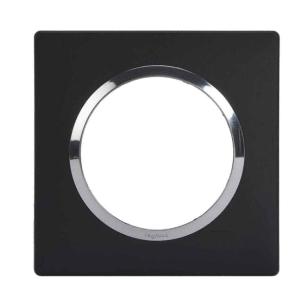 Plaque carée Dooxie 1 poste + bague - Legrand