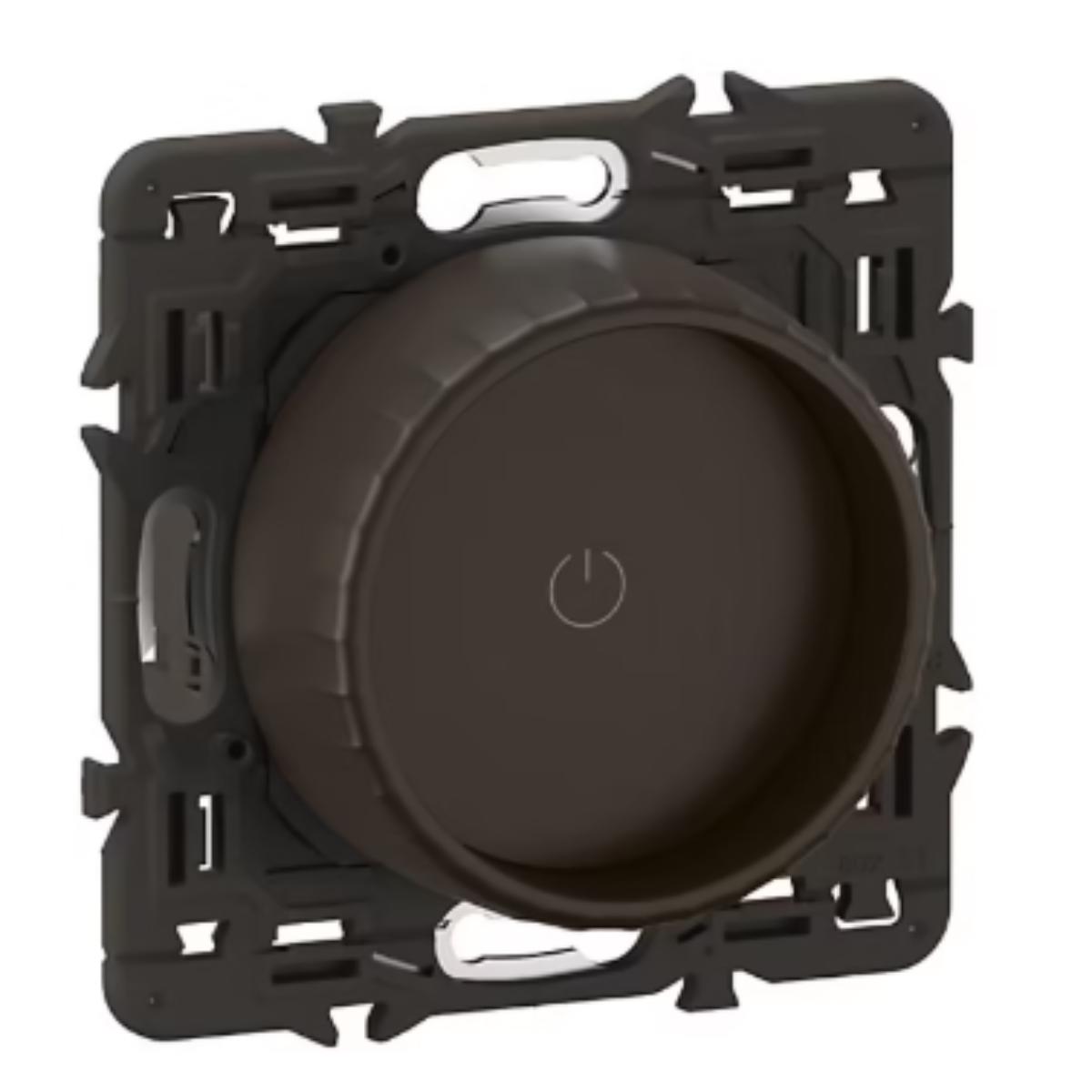 Variateur avec bague rotative 200W LED Céliane - enjoliveur + support - Legrand