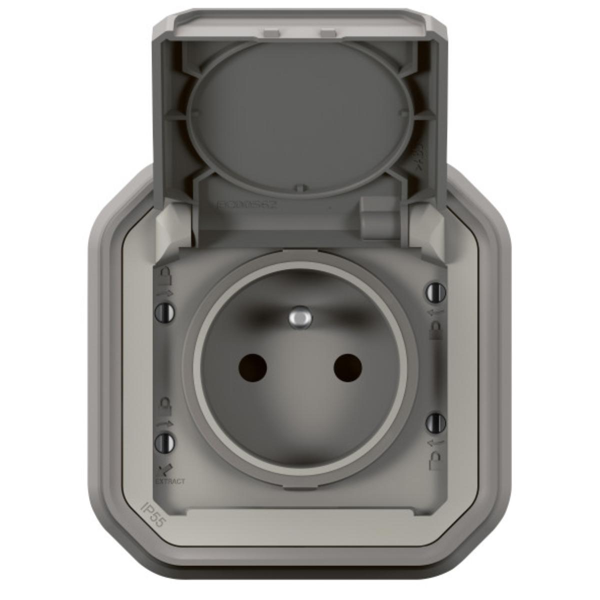 Prise avec terre encastrée Plexo IP55 16A - Legrand