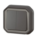 Double interrupteur IP55 Plexo encastré - Legrand