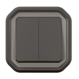 Double interrupteur IP55 Plexo encastré - Legrand