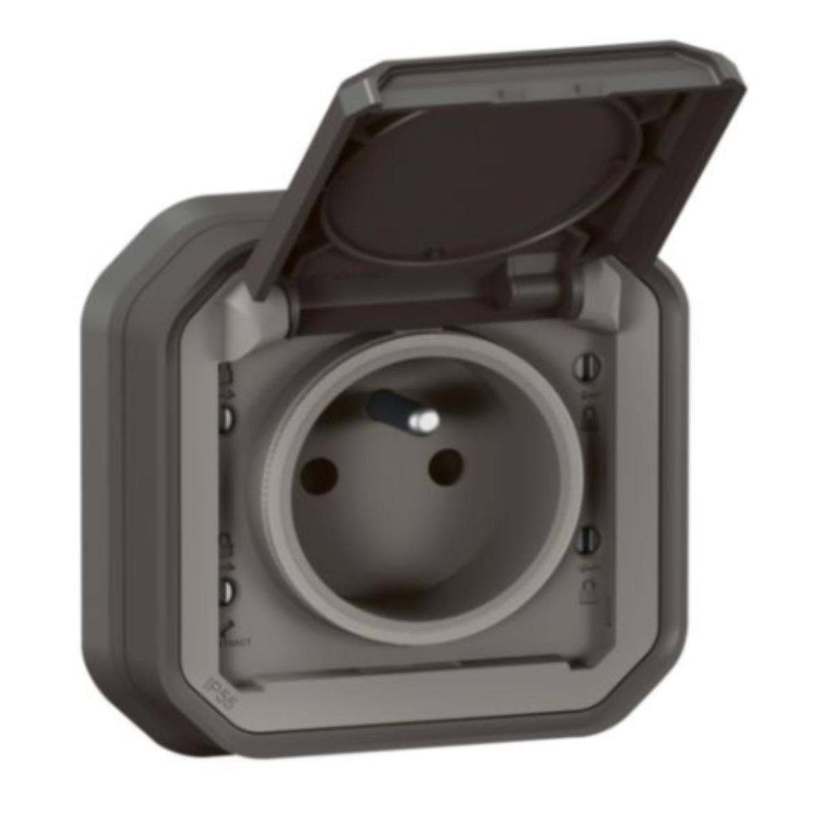 Prise avec terre encastrée Plexo IP55 16A - Legrand