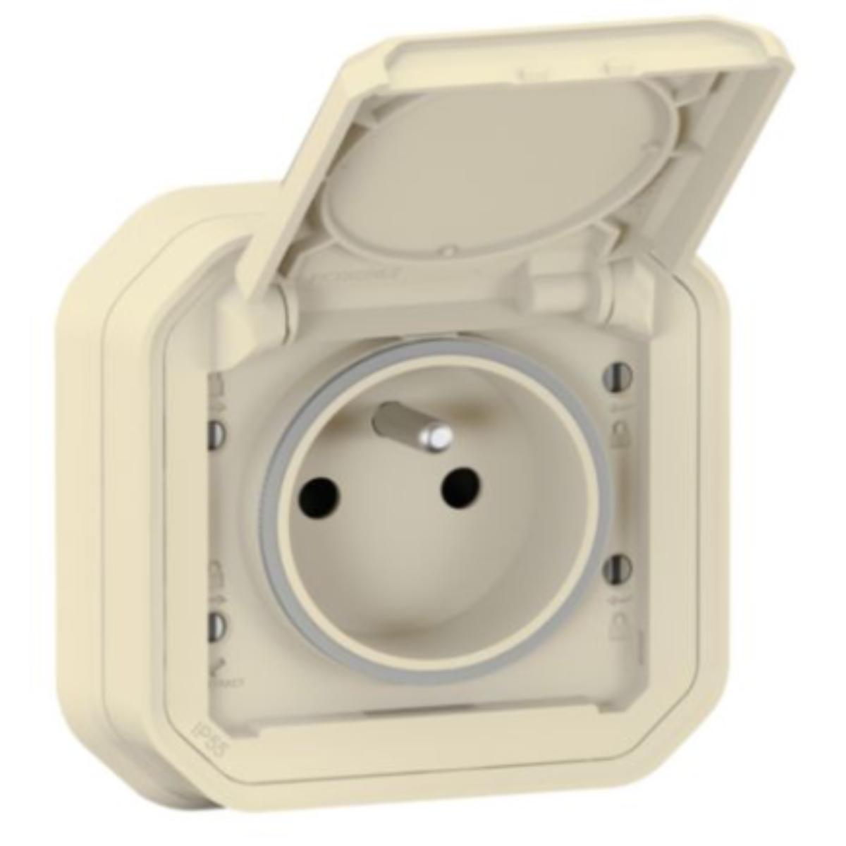 Prise avec terre encastrée Plexo IP55 16A - Legrand