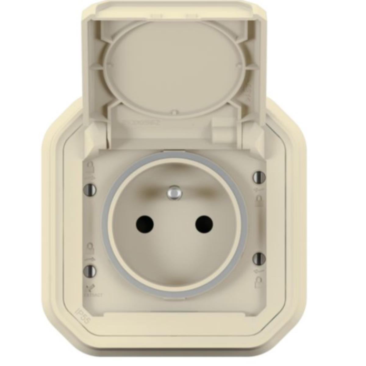 Prise avec terre encastrée Plexo IP55 16A - Legrand