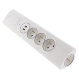 Multiprise d'angle parafoudre 4P 16A façade + 2 USB parafoudre - précâblée ou à câbler - Otio