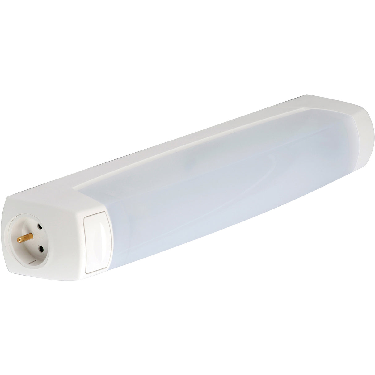 Réglette LED Eo S19 400lm 3000K inter PC 2P+T - Blanc - Lébénoïd