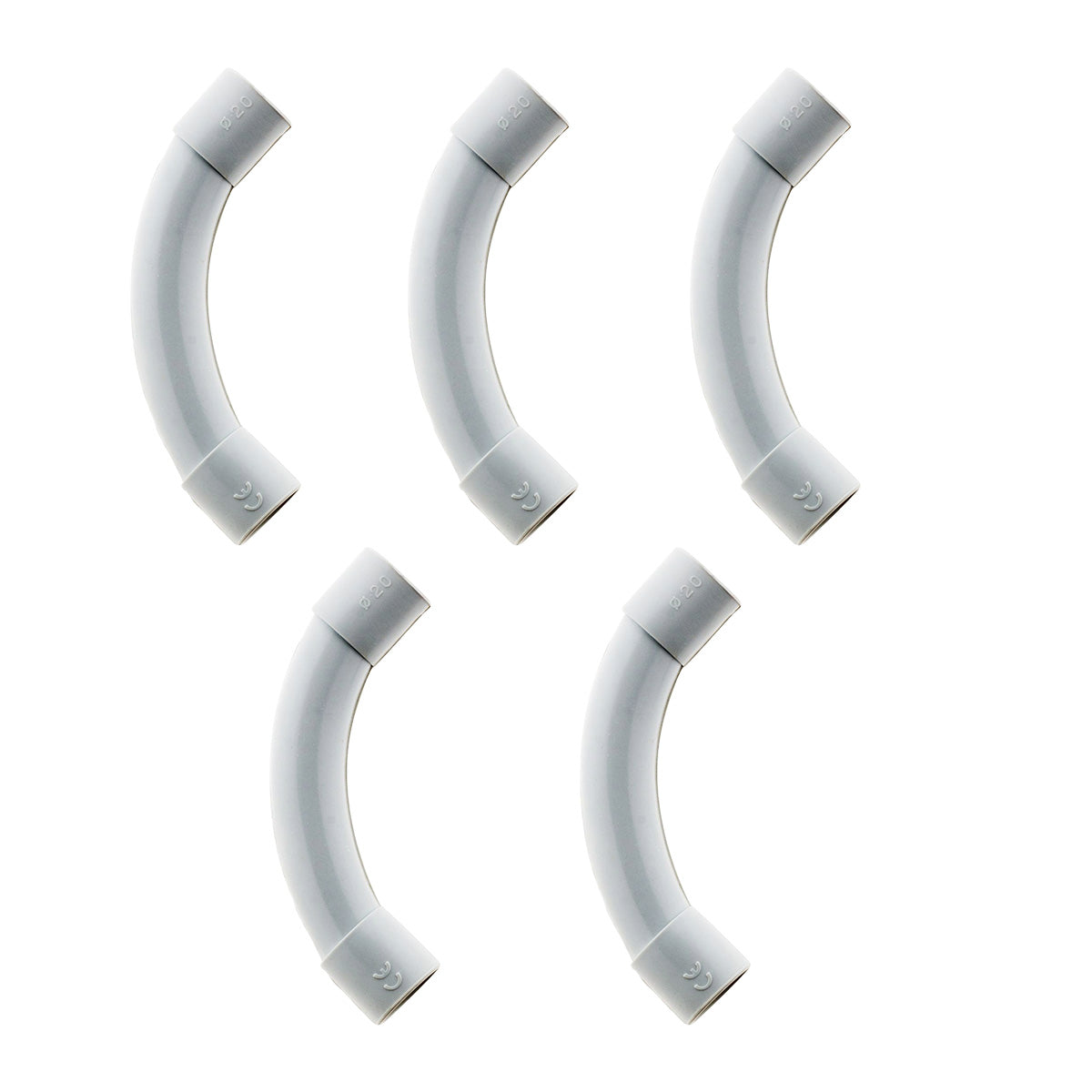 Lot de courbes pour tube IRL gris - Zenitech