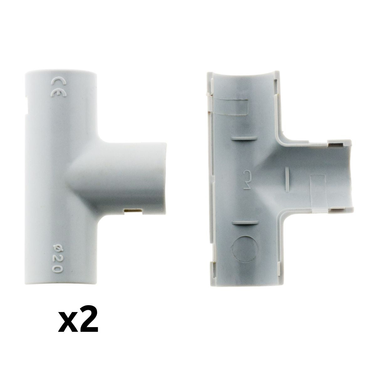 Lot de Tés tube IRL gris Zenitech