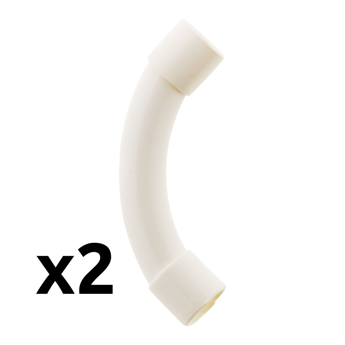 2 courbes grand rayon Ø16 - Blanc - Zenitech