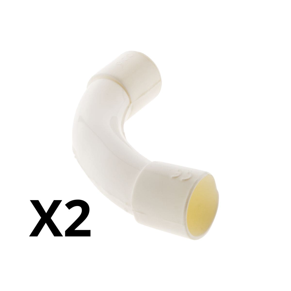 2 courbes grand rayon Ø20 - Blanc - Zenitech