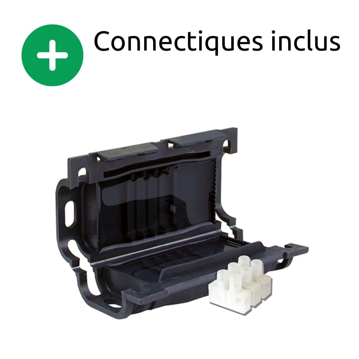 Boite de raccordement gel jonction IP68 - connectiques inclus - Noir - Zenitech