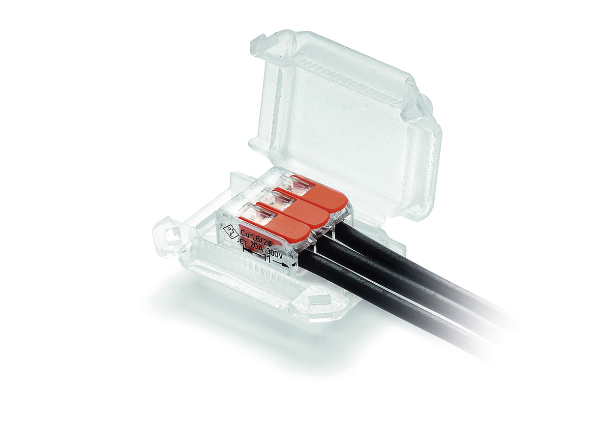 Lot de 4 boîtiers de connexion étanches IPX8 3 entrées S221 - Wago