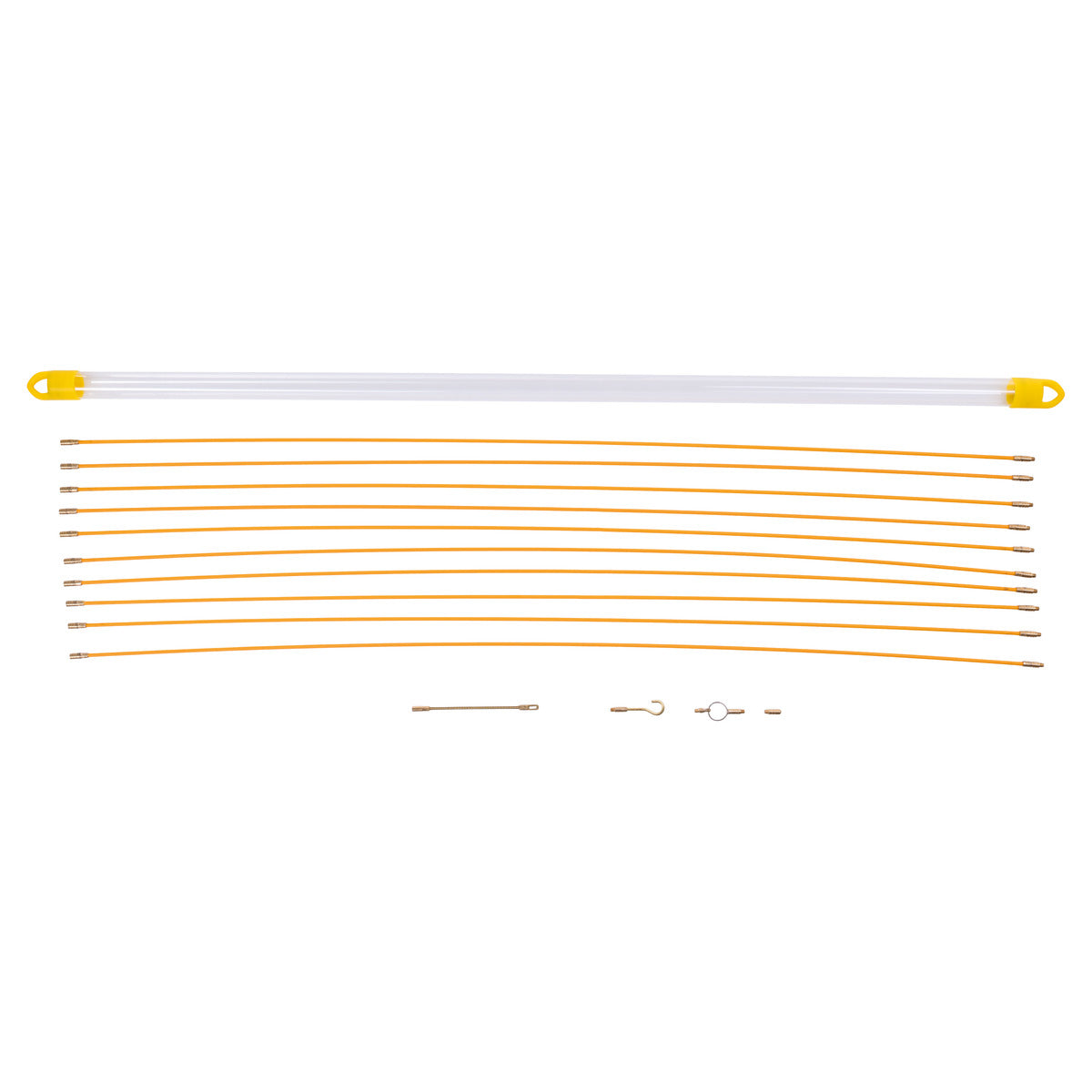 Kit baguette tire-fils pour câbles 1 à 10m - 10 baguettes + fixations - Zenitech